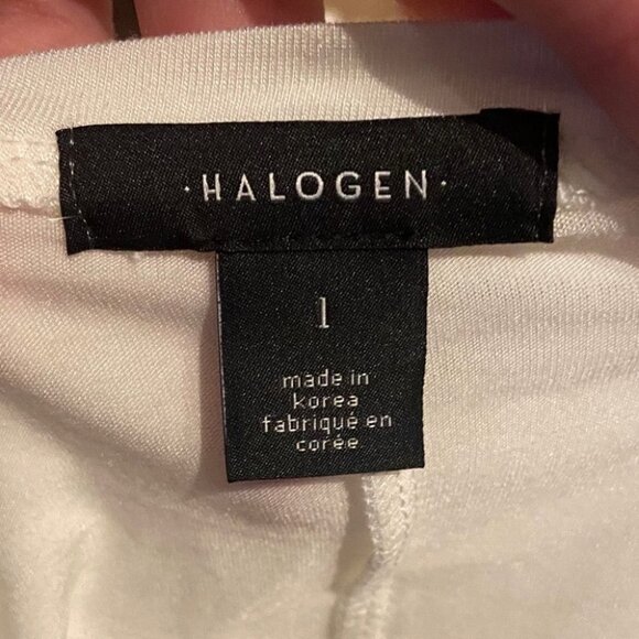 NEW Halogen Long Sleeve Modal Tee Ivory Nordstrom Size Large Brand New Minimal L - Picture 8 of 9